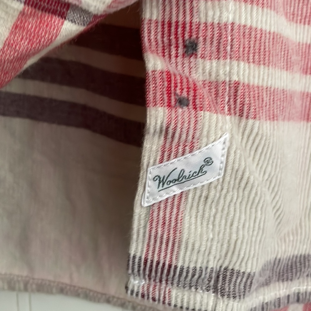 Woolrich Women’s Rappel Corduroy Buttons Long Sleeve 100% Cotton Plaid NWT Top S - Picture 6 of 16
